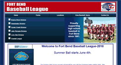 Desktop Screenshot of fortbendbaseballleague.com